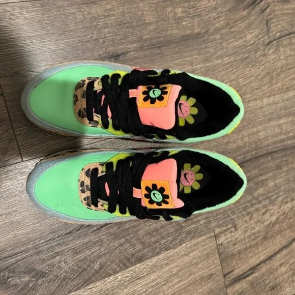 Nike Women's Athletic Shoes - Green, Pink, Yellow, Leopard Print - Picture 2 of 2